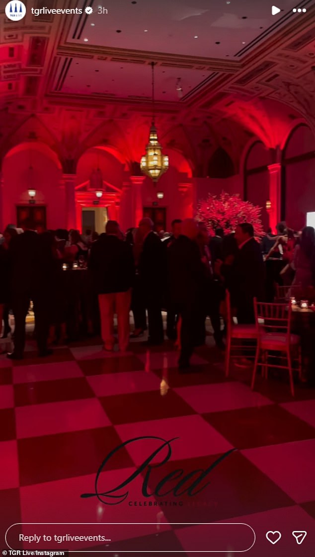 The theme of the night, in case you can't tell from the photo, was the color red