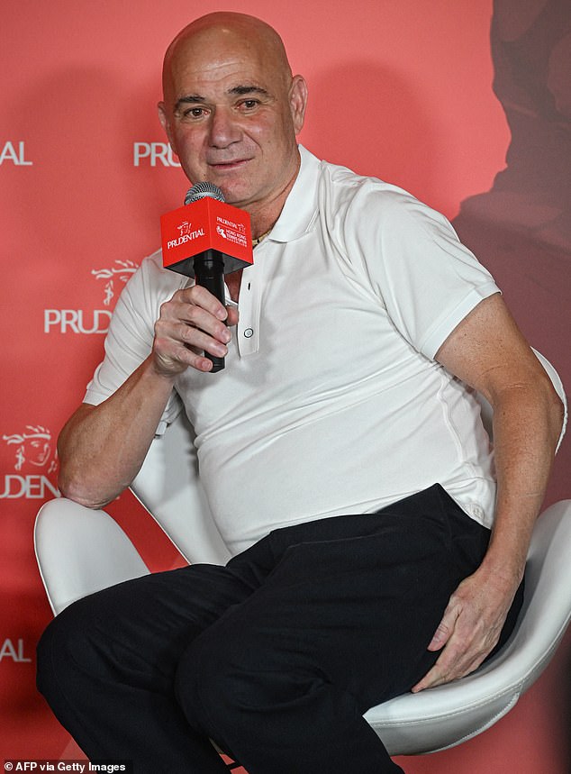 Agassi shaved his head at the behest of his previous wife Brooke Shields and has not looked back since