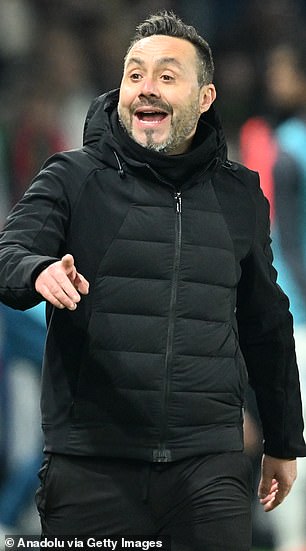 Meanwhile ex-Brighton boss Roberto de Zerbi is managing Mason Greenwood's Marseille in France