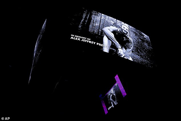 A moment of silence was held for Alex Jeffrey Pretti prior to an NBA basketball game between the Minnesota Timberwolves and the Golden State Warriors on Sunday in Minneapolis