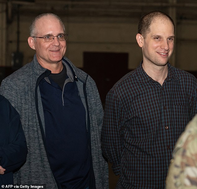 Griner advocated for other Americans detained in Russian like former US Marine Paul Whelan (left) and Wall Street Journal reporter Evan Gershkovich (right), who were freed in 2024