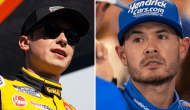 Oct 26, 2025; Martinsville, Virginia, USA; NASCAR Cup Series driver Christopher Bell (20) before the Xfinity 500 at Martinsville Speedway.