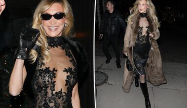 Bella Hadid wears totally see-through dress in the Aspen snow