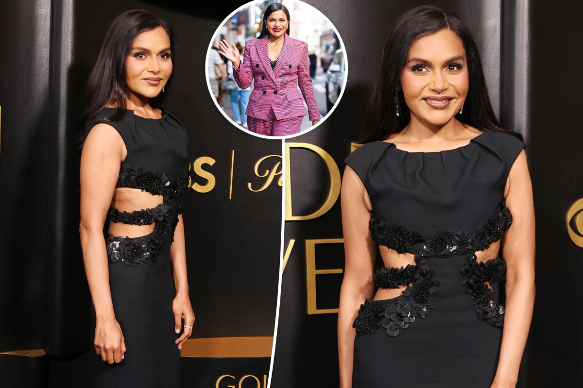Mindy Kaling shows 40-pound slimdown in daring cutout dress