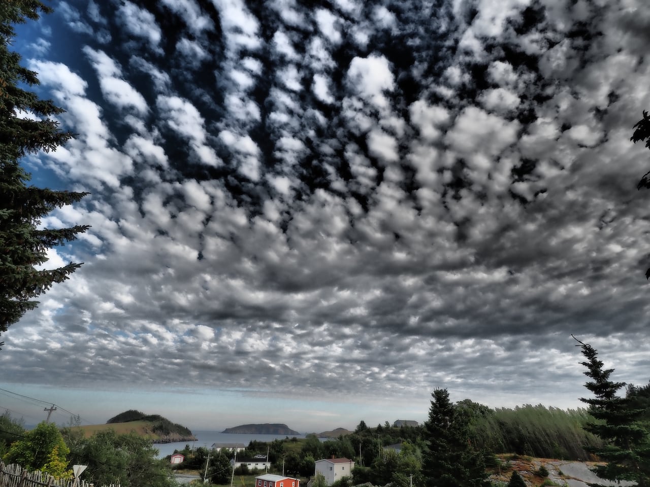 Clouds over houses