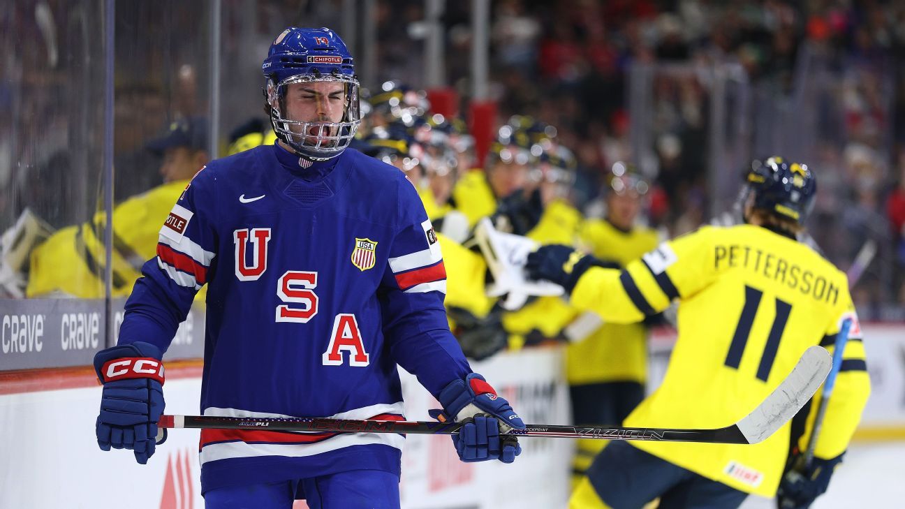 U.S. falls to Sweden, finishes second in world juniors group