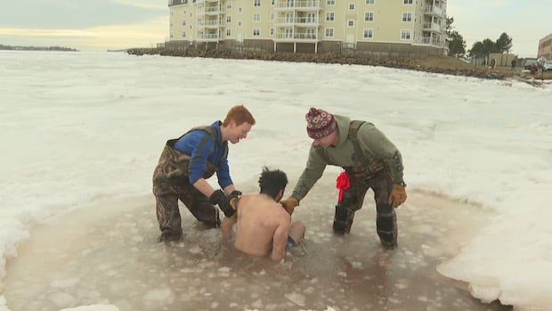 'Why not jump into icy cold water?': Polar dippers kick off new year in Charlottetown