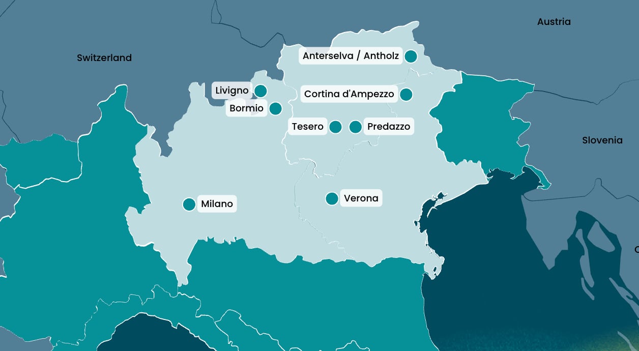 A map of northern Italy