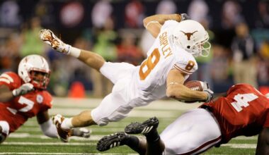 FILE -Texas wide receiver Jordan Shipley (8) during an NCAA college football Big 12 Conference championship game against Nebraska, Dec. 5, 2009, in Arlington, Texas. (AP Photo/Tony Gutierrez, File)