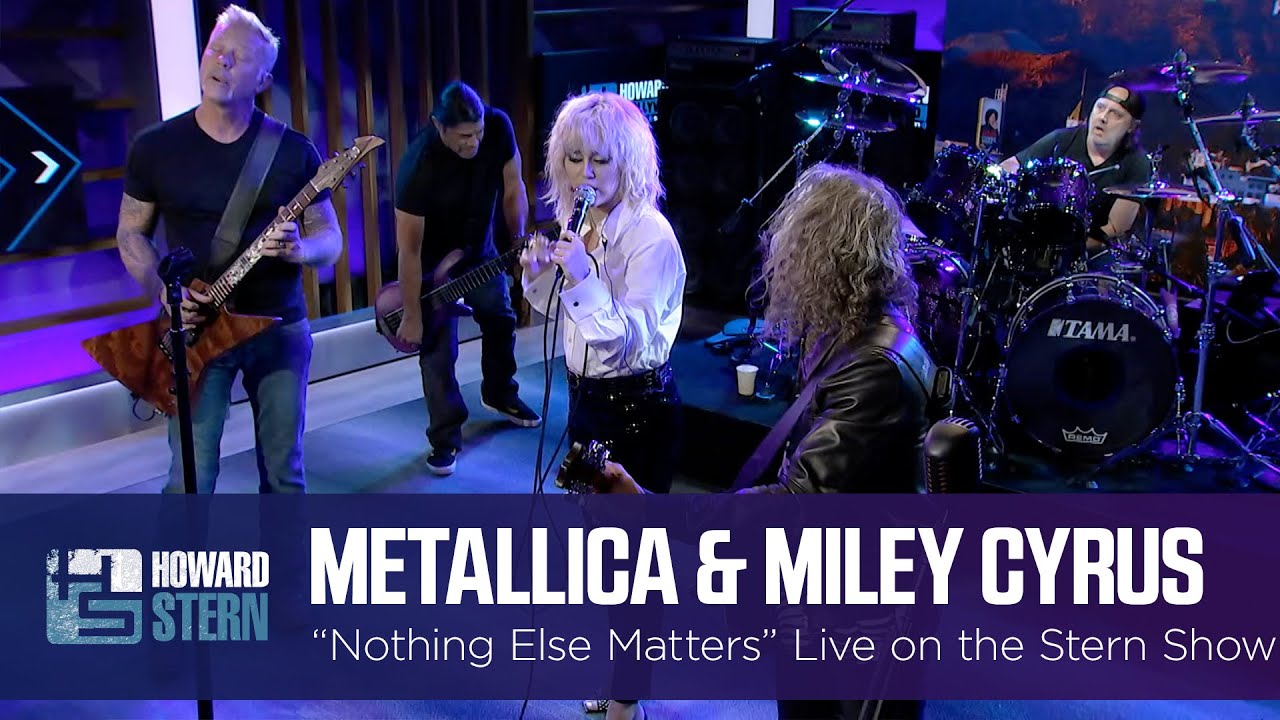 Miley Cyrus and Metallica “Nothing Else Matters” Live on the Stern Show - YouTube