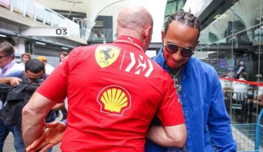 jock clear and lewis hamilton of ferrari