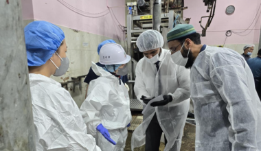 Officials of Korea Halal Authority (KHA) conduct a preliminary inspection of a slaughterhouse in Gimje, North Jeolla Province, for halal certification, June 2, 2025. Courtesy of KHA