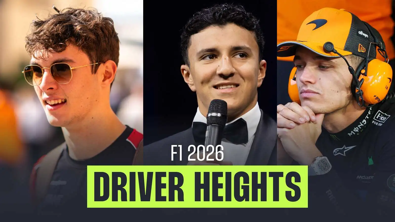 How tall is each driver on the Formula 1 grid?