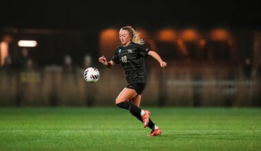 The Deacons’ game against the South Carolina Gamecocks in the first round of the NCAA Tournament on Friday, November 14, 2025 at Spry Stadium in Winston-Salem, NC / Wake Forest Athletics