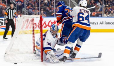 Sorokin enjoys ‘outstanding’ performance with NHL-leading fifth shutout vs. Oilers
