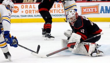 NHL roundup: Brandon Bussi makes 17 saves as Hurricanes edge Sabres 2-1