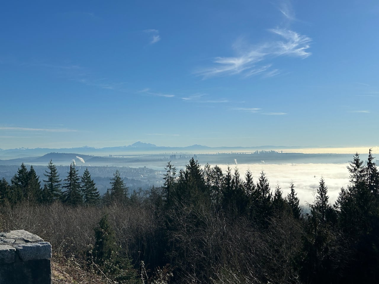 Cloud covers the city.