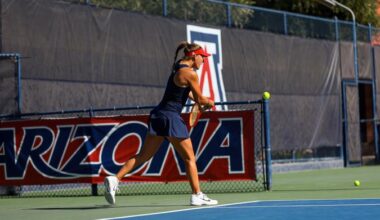 Arizona Splits Pair of Matches on Monday