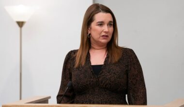 Vicki rushes out of court at Joel's trial