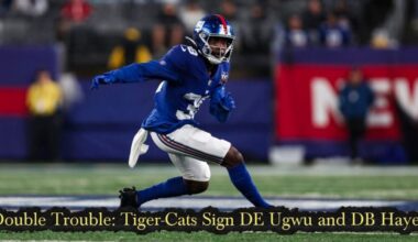 Tiger-Cats Sign DE Ugwu and DB Hayes