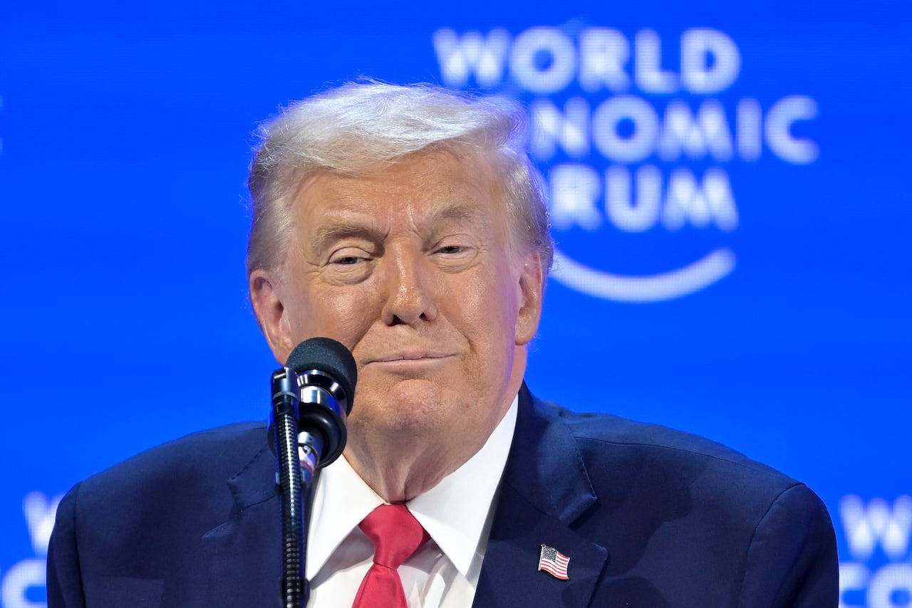 President Donald Trump speaks during the 56th annual meeting of the World Economic Forum