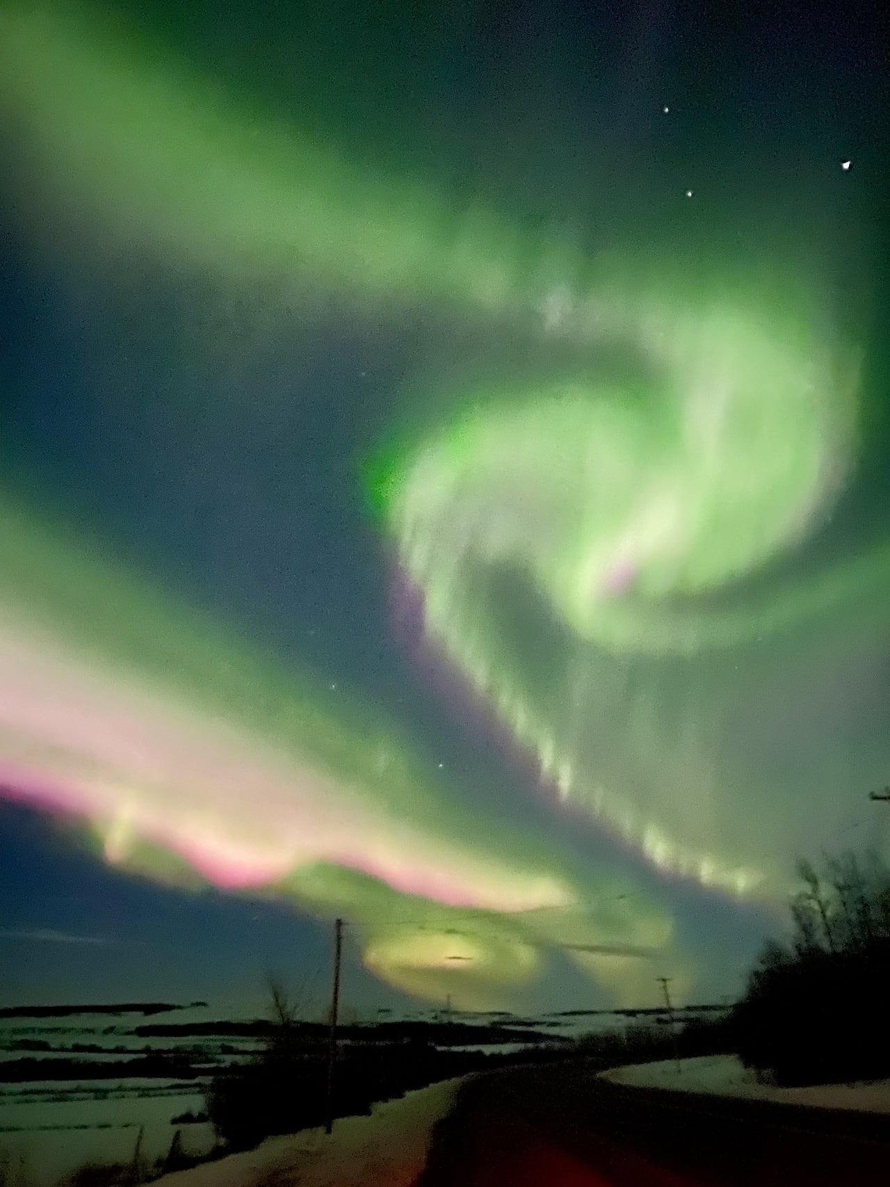 A dazzling northern lights display.