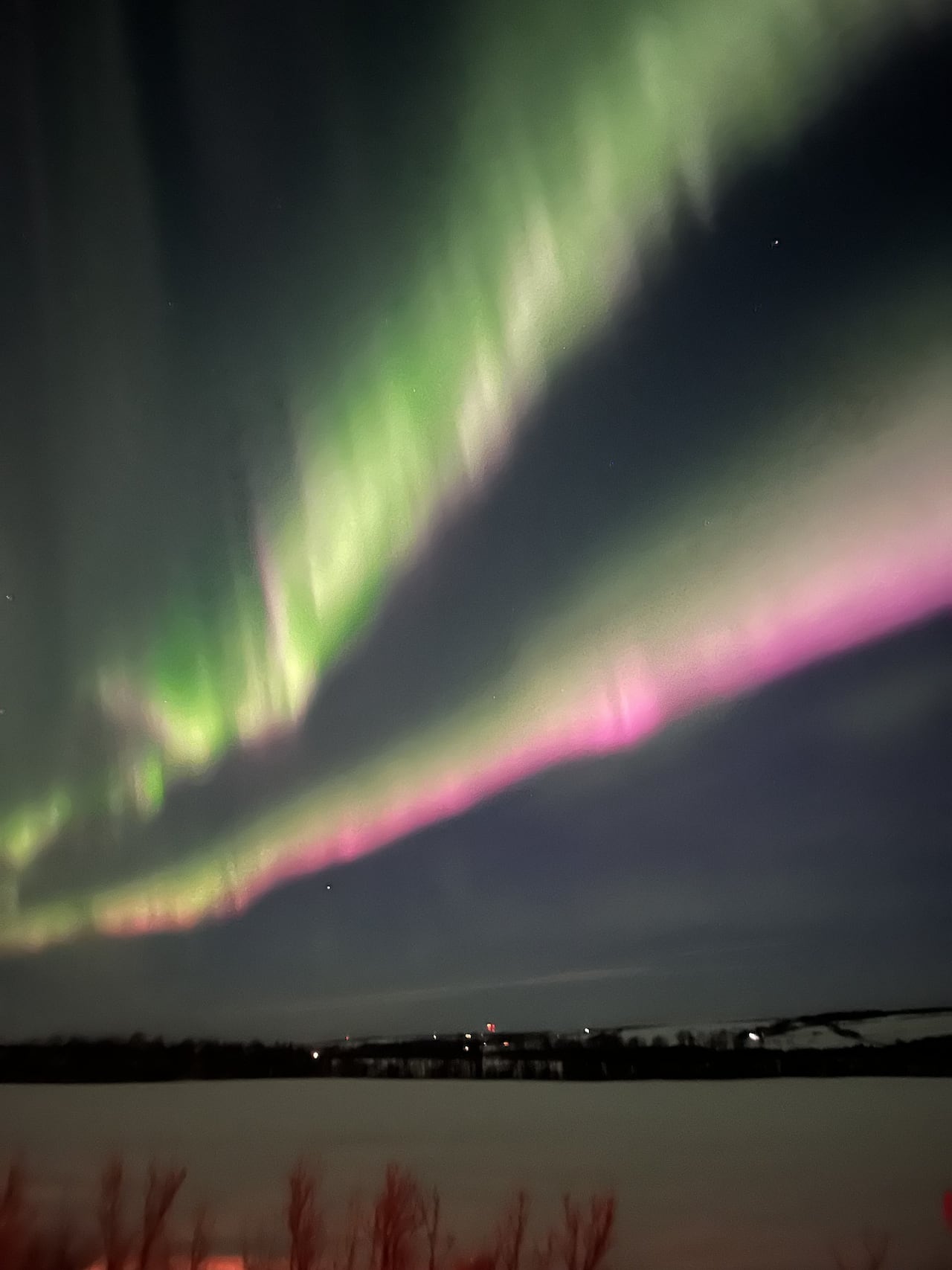 A dazzling northern lights display.