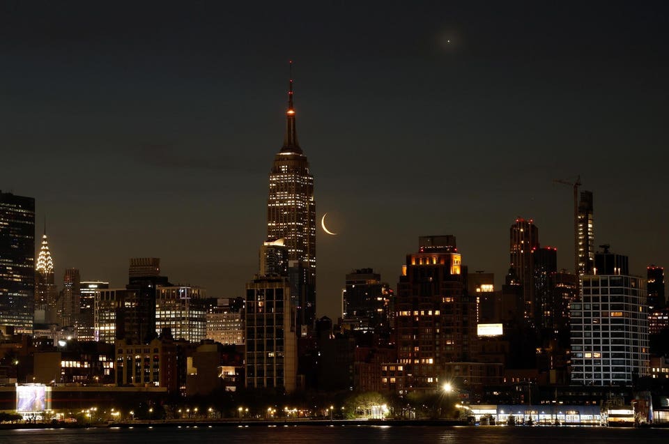 Moonrise in New York City