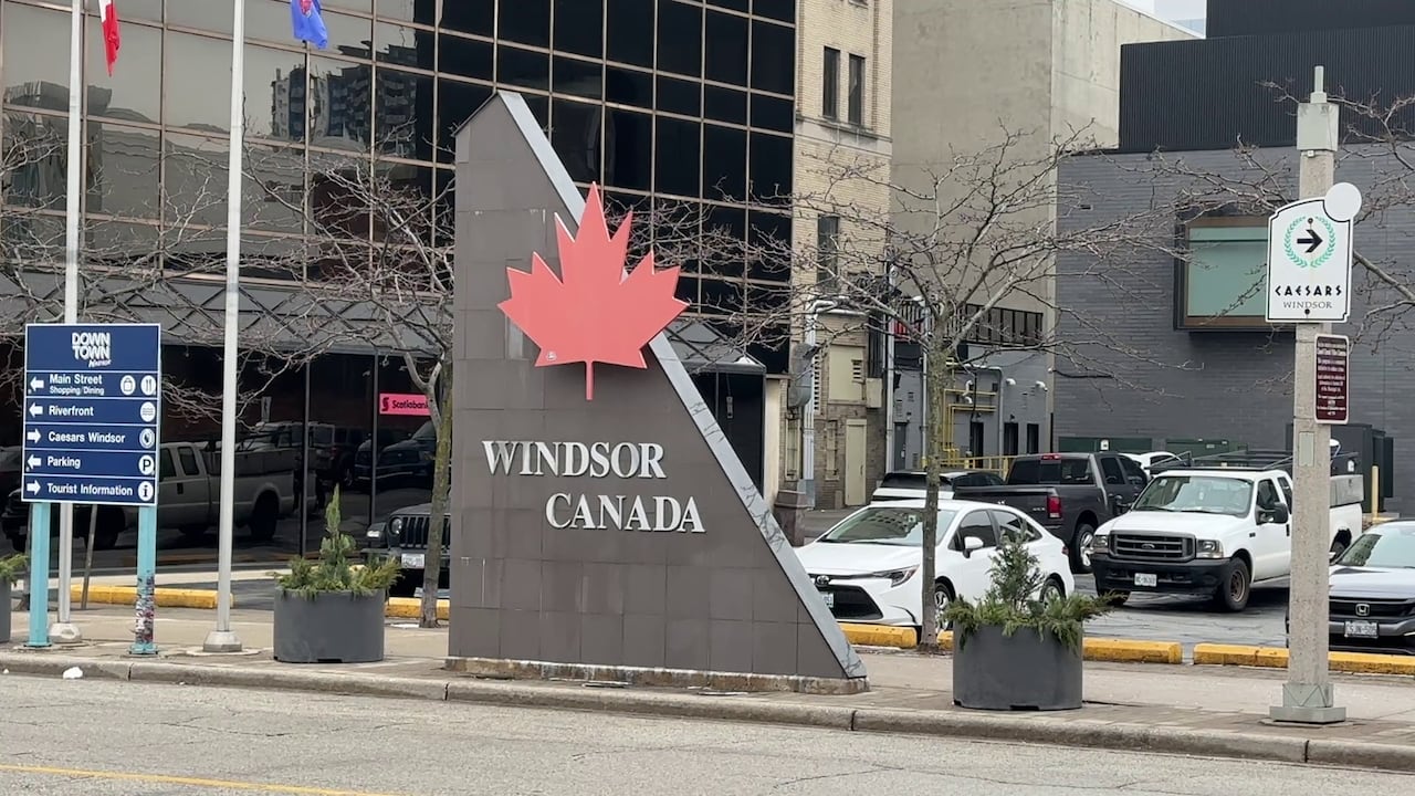 A sign promoting Windsor, Canada.