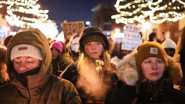 Protesters demand immigration agents leave Minneapolis after man killed during crackdown