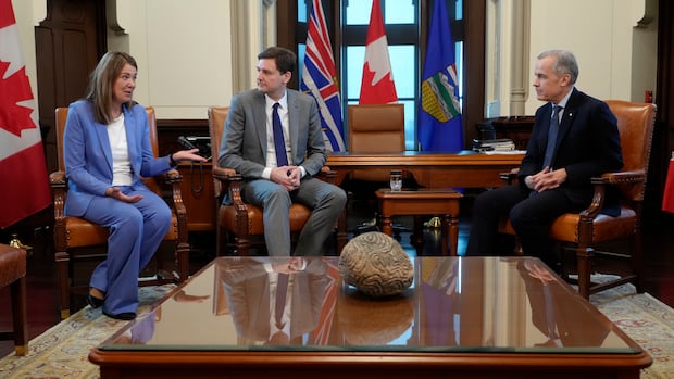 B.C.'s Eby says no significant pipeline updates in meeting with Carney, Alberta's Smith