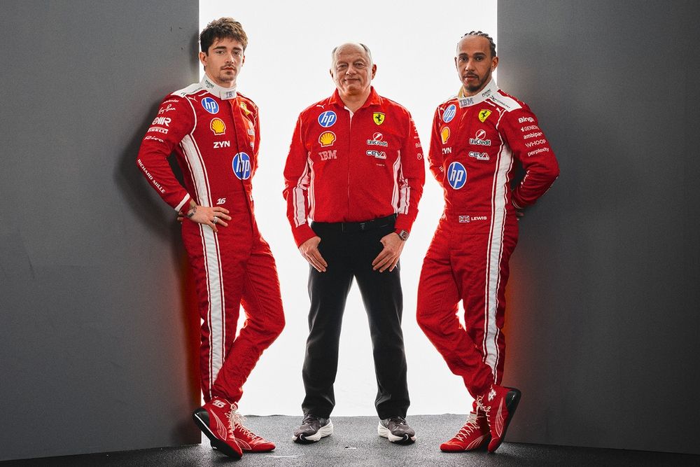 Lewis Hamilton, Charles Leclerc $ Frédéric Vasseur, Ferrari