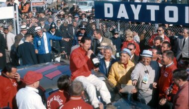 1967 Daytona 500 winner Mario Andretti in Victory Lane