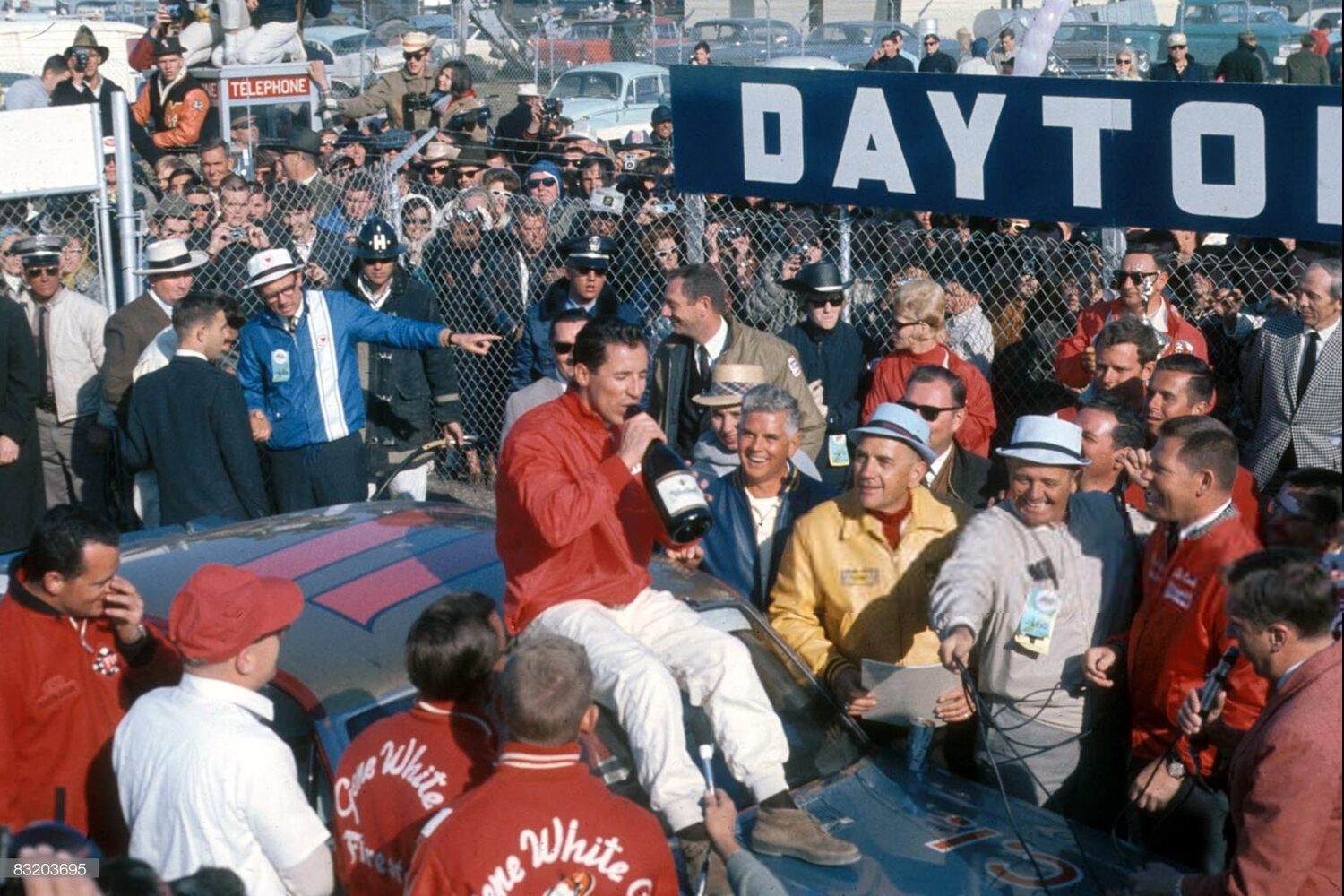 1967 Daytona 500 winner Mario Andretti in Victory Lane