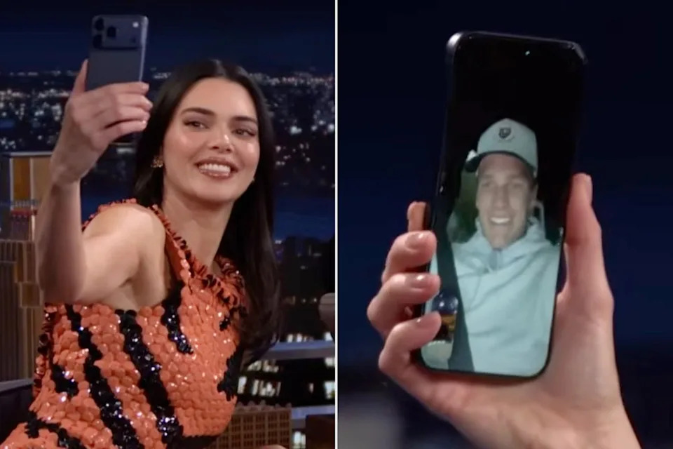 Kendall Jenner on FaceTime to Tom Brady on 'The Tonight Show Starring Jimmy Fallon' NBC