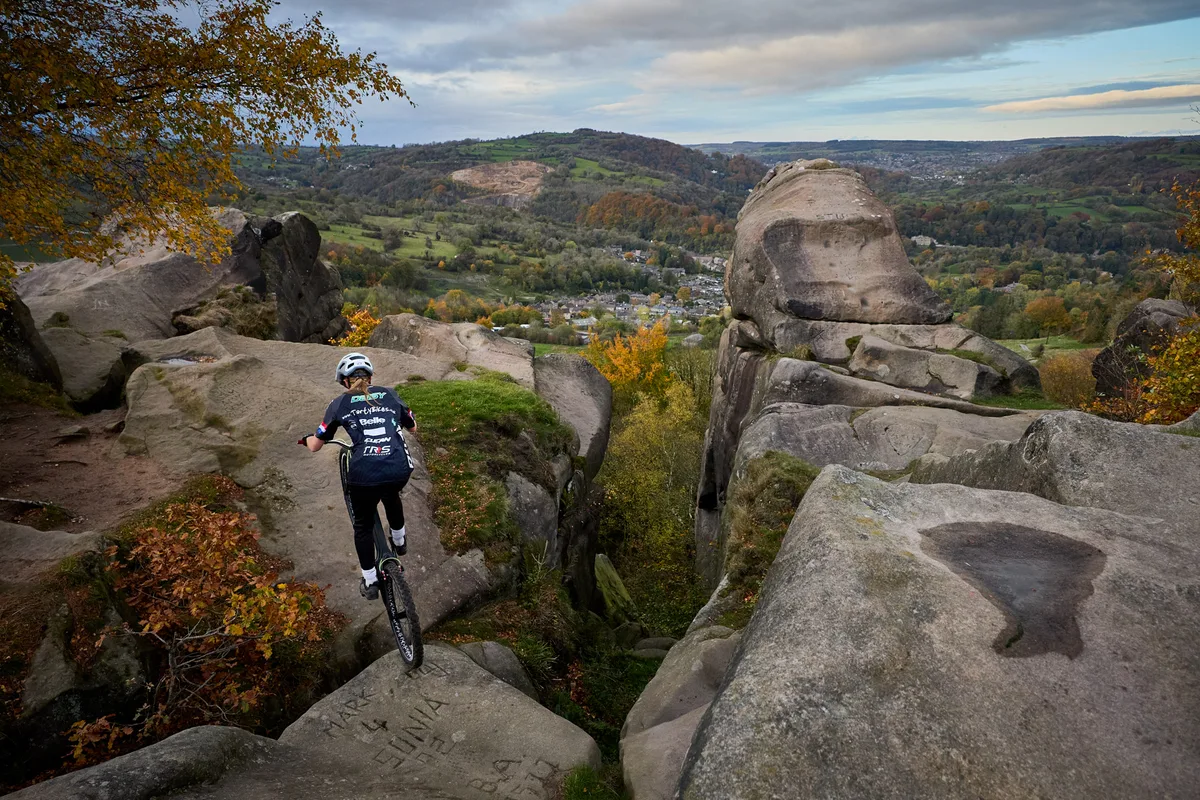 Daisy Craig riding MTB trials