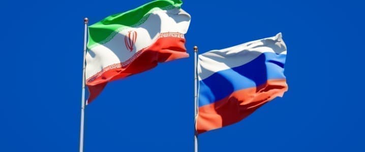 Russia Iran Flags