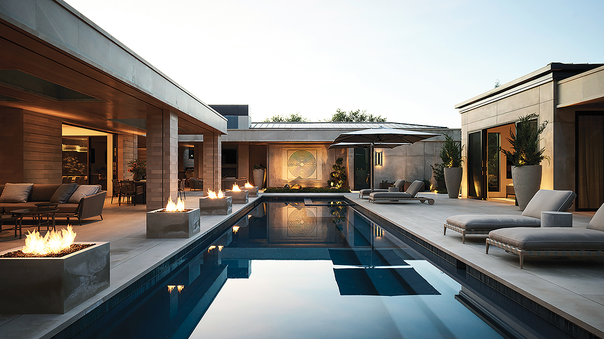 Inside a Contemporary Palo Alto Mansion That Blends Serenity With Geometric Design