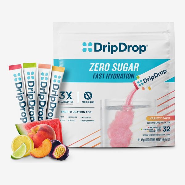 DripDrop Zero Sugar Electrolyte-Powder Packets - 32-Count