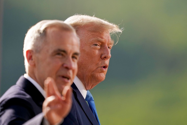 Mark Carney and President Donald 