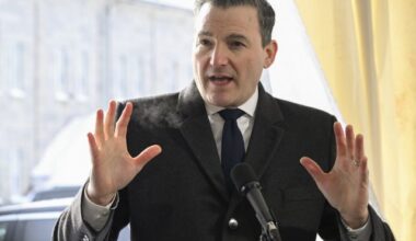 Evan Solomon, Minister of Artificial Intelligence and Digital Innovation, speaks at the Citadelle in Quebec City, Friday, Jan. 23, 2026. The Canadian government is meeting for a Cabinet Planning Forum. THE CANADIAN PRESS/Jacques Boissinot