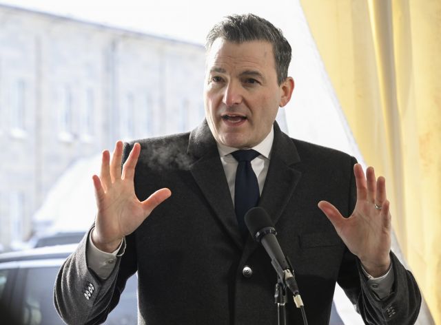 Evan Solomon, Minister of Artificial Intelligence and Digital Innovation, speaks at the Citadelle in Quebec City, Friday, Jan. 23, 2026. The Canadian government is meeting for a Cabinet Planning Forum. THE CANADIAN PRESS/Jacques Boissinot