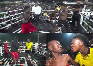 IShowSpeed displayed his boxing skills at the Bukom Boxing Arena