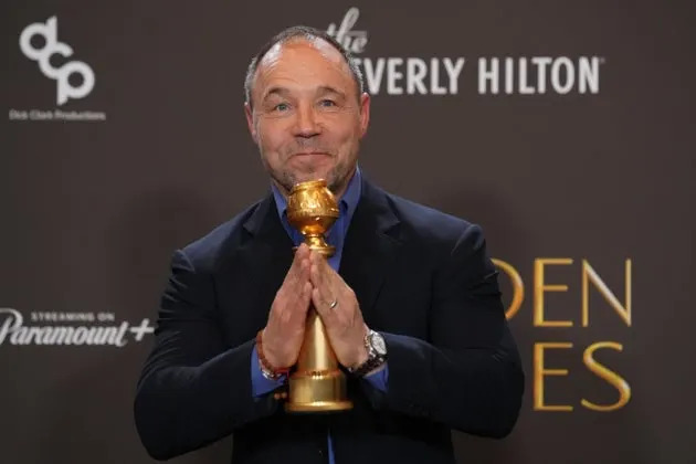 Stephen Graham backstage at the Golden Globes on Sunday night