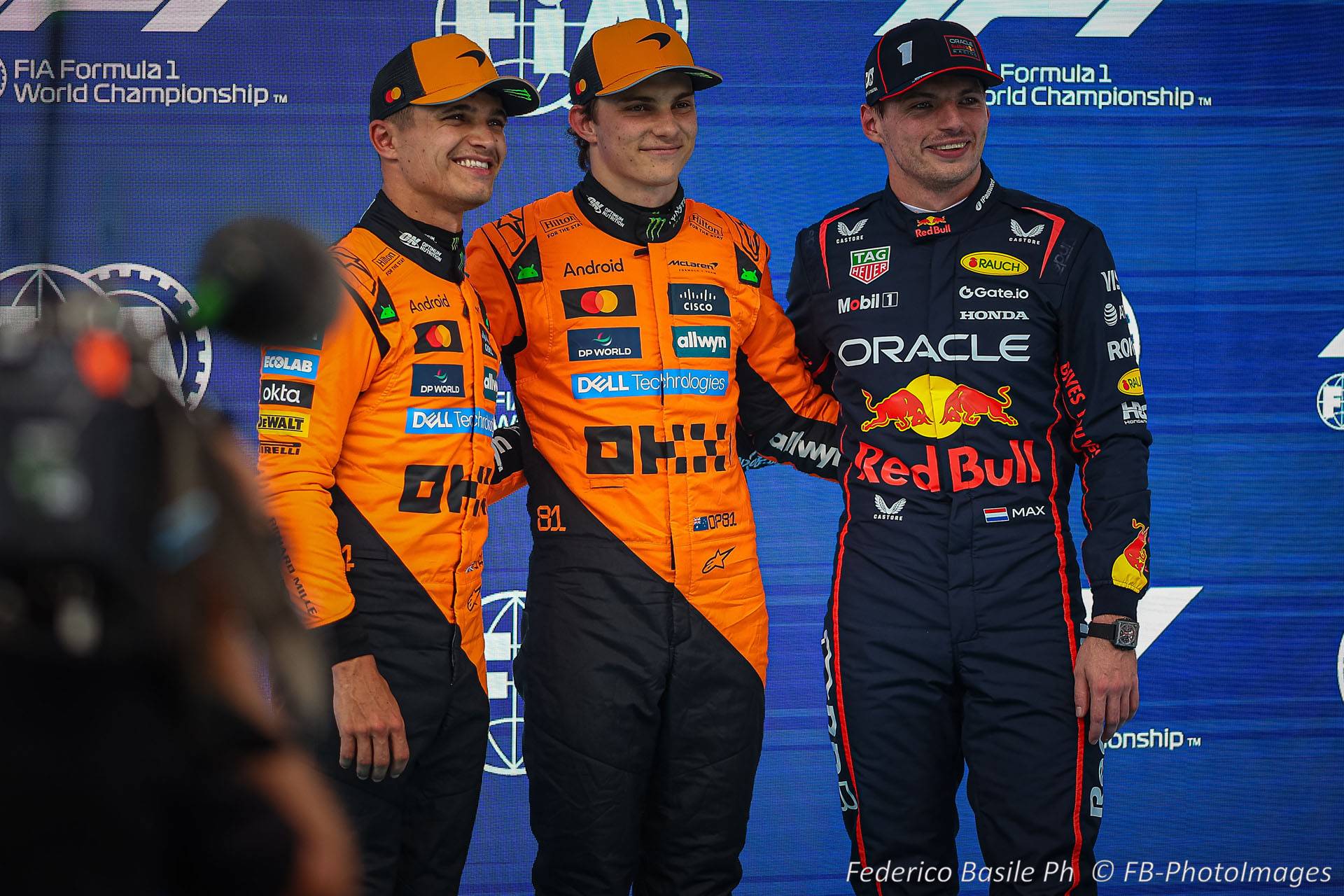 81 Oscar Piastri, (AUS) Lando Norris (GRB) McLaren Mercedes MCL39 Max Verstappen , during the Spanish GP, Barcelona 29 May-1 June 2025, Montemelò Formula 1 World championship 2025.