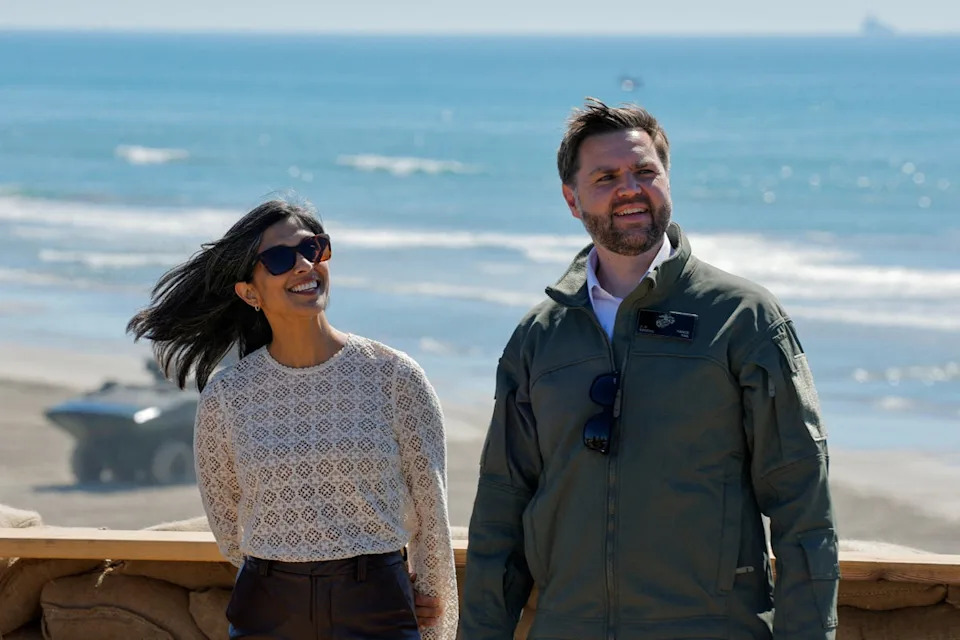 Vice President JD Vance and his wife, Usha, have announced that the second lady is pregnant with their fourth child (REUTERS/Mike Blake)
