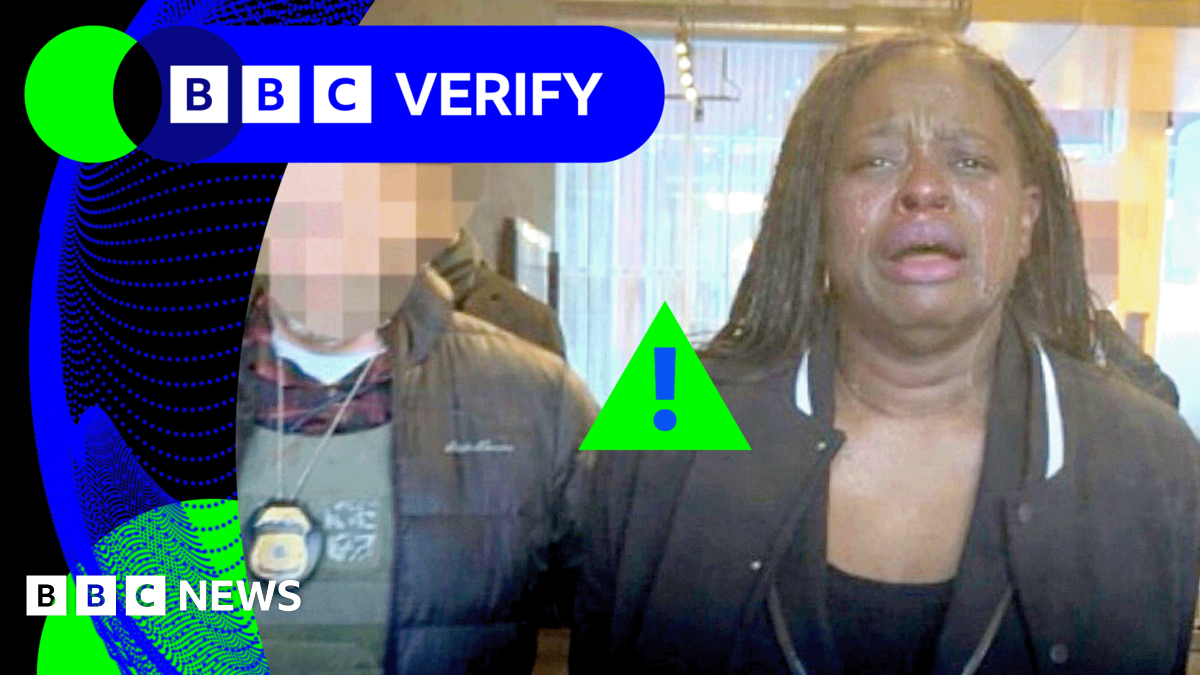 BBC Verify Live: White House defends AI-manipulated image showing arrested woman crying