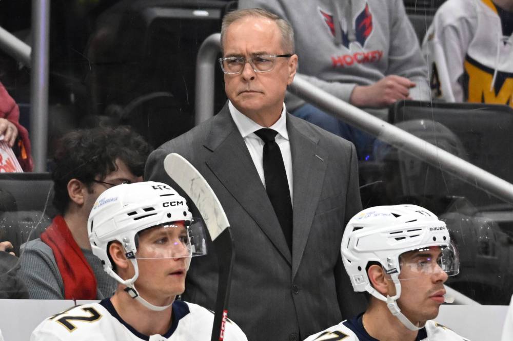 JOHN MCDONNELL / THE ASSOCIATED PRESS
Florida Panthers head coach Paul Maurice said the first thing he did when his plane touched down in Winnipeg was watch his daughter, Sydney, coach a St. Mary’s Academy Flames game.