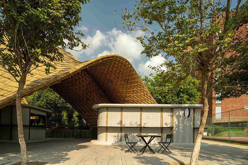 3D printed kitchens and bamboo gridshell form lyth design's food street in india