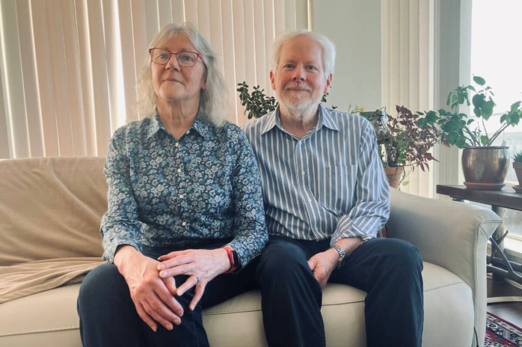 Victoria residents Amy Cameron and Joe Ross face losses every day in the face of dementia. The couple leans on the B.C. Alzheimer&rsquo;s Society to help cut red tape and make new, understanding connections. (Christine van Reeuwyk/Victoria News)